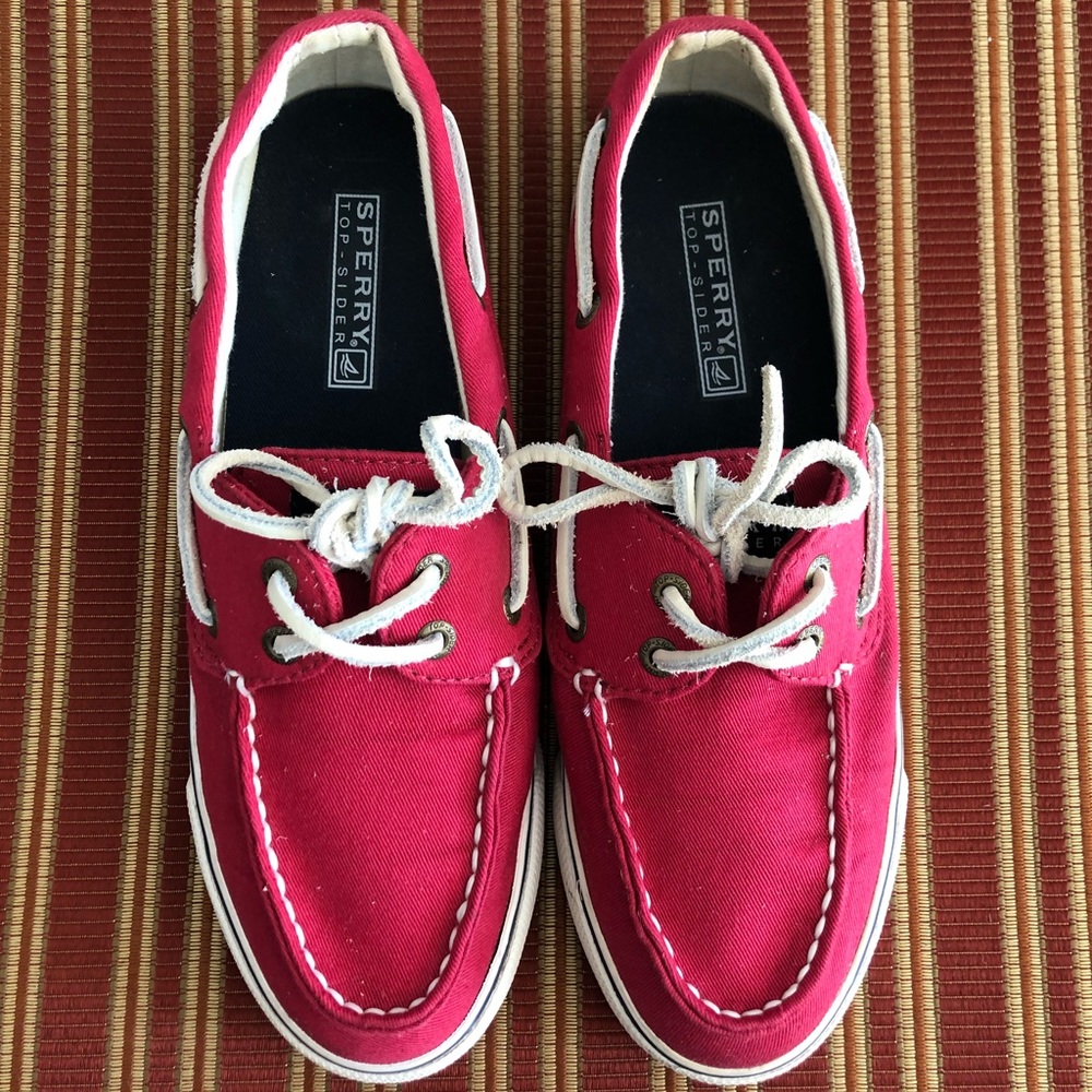 Red Sperry Boat Shoes